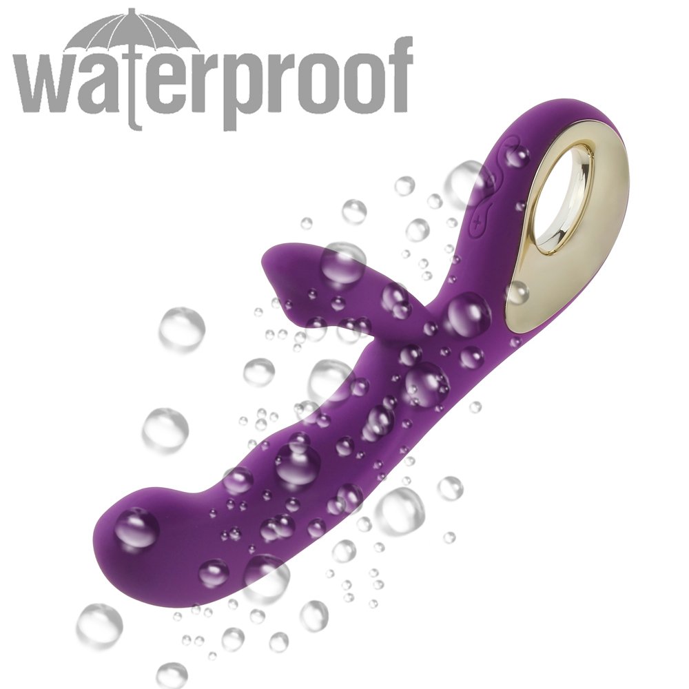 G Spot Rabbit Vibrator Clitoris Stimulation, EVERFUN Waterproof Dildo Vibrator Clit Stimulator with 10 Vibration Modes Quiet Dual Motor for Women Rechargeable (Purple)