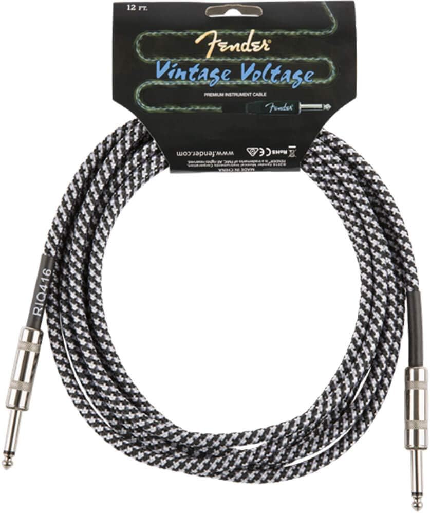 Fender 0990822002 Vintage Voltage 12ft Guitar Cable Grey Tweed