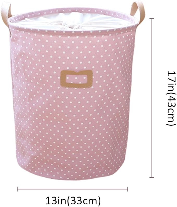 Uworth Grande Panier A Linge Rond Bebe Panier De Rangement En Coton Pour Vetements Jouets Rose Amazon Fr Cuisine Maison
