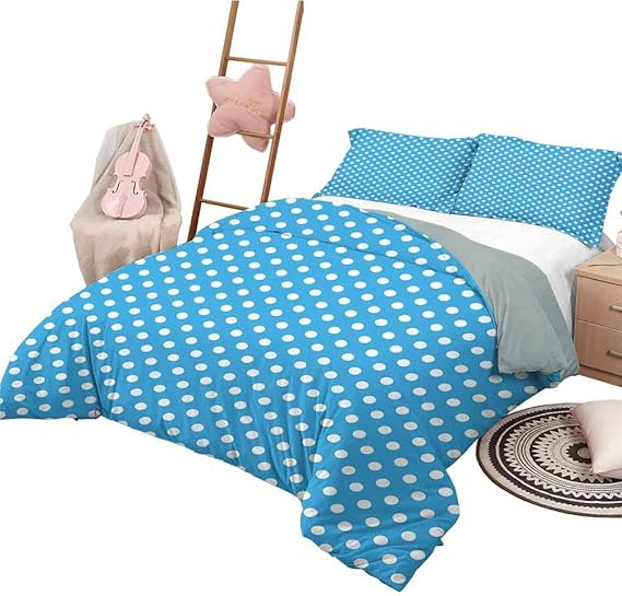 Amazon.com: Blue Bedding Sets Queen, Washed Microfiber 3 ...