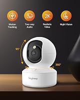 BoyKeep 2K 3MP Pet Camera 360 WiFi Indoor Security Camera 2-Way Audio Night view 2