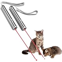 YSAGi 2 Piece Funny Pet Cat Catch Interactive Light Toy, 2 in 1 Chaser Toy with Laser Dot and Flashlight to Scratching Training Tool for Cat or Dog