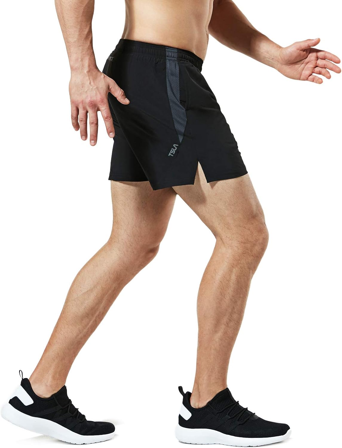 TSLA Men's Active Running Shorts, Training Exercise Workout Shorts, Quick Dry Gym Athletic Shorts with Pockets: Clothing