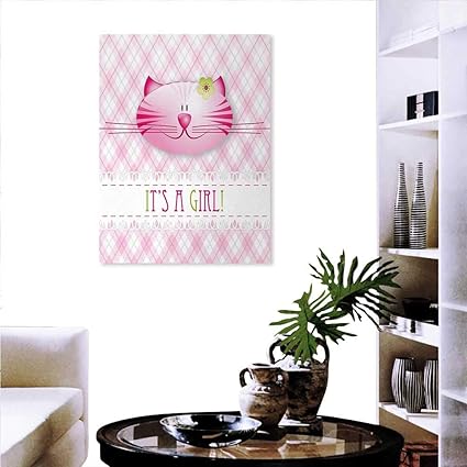 Gender Reveal Print On Canvas Wall Decor Its A Girl Message