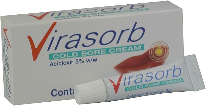 2 x Virasorb 2g 5% Cold Sore Cream - 2 Packs for Effective Relief
