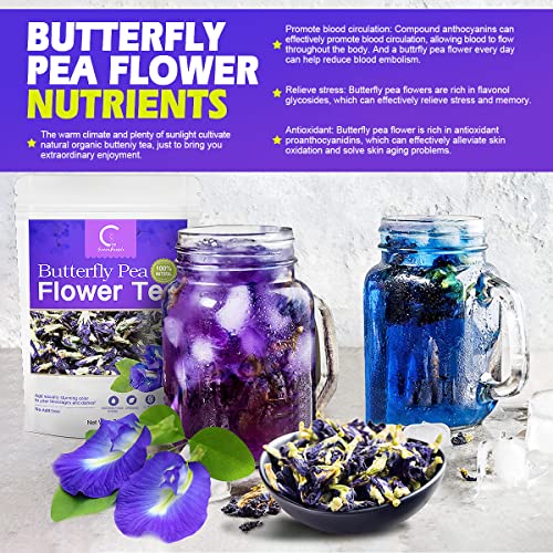 100 Premium Butterfly Peas Flower Natural and Organic Butterfly Pea