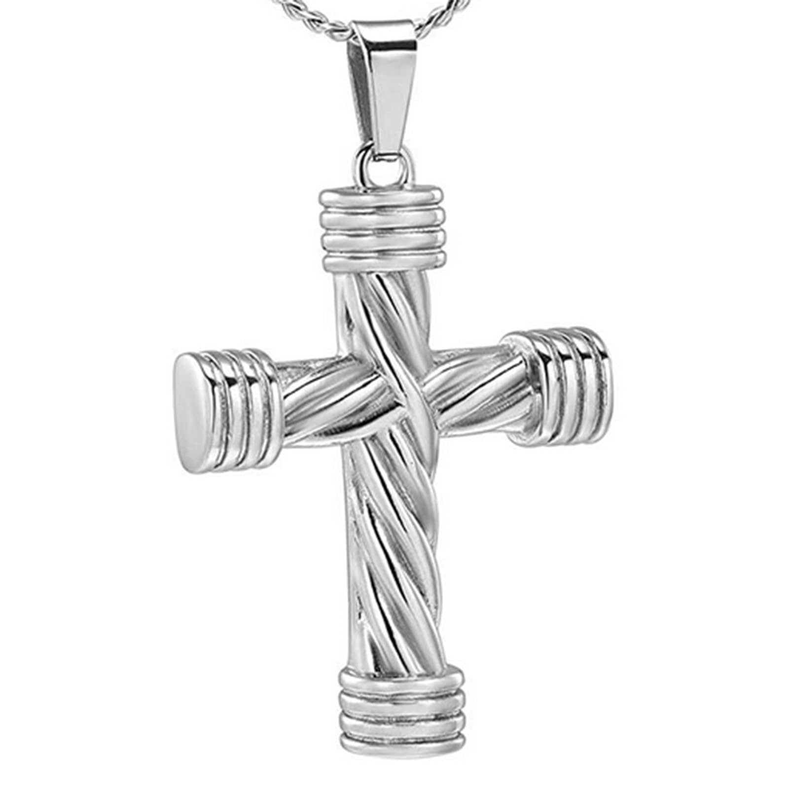 Cremation Jewelry for Ashes Cross Memorial Urn Necklace Pendant Keepsake Religious Cross Ashes Jewelry with Mini Keepsake Urn Memorial Ash Jewelry