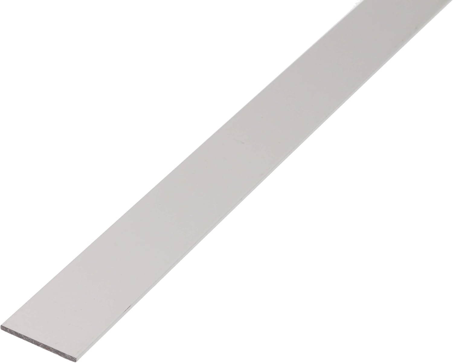 GAH-Alberts Aluminium Floor Bar, Silver, 473044, Anodised Silver Colour, 1000 x 30 x 2 mm