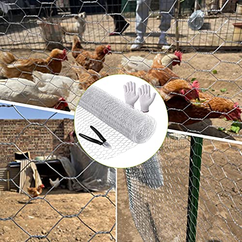 Ukuding Sechseckgeflecht 6-Eck Drahtgeflecht Drahtstärke Für Hühner Oder Andere Kleintiere Sechseckig Verzinkt… – Bild 3