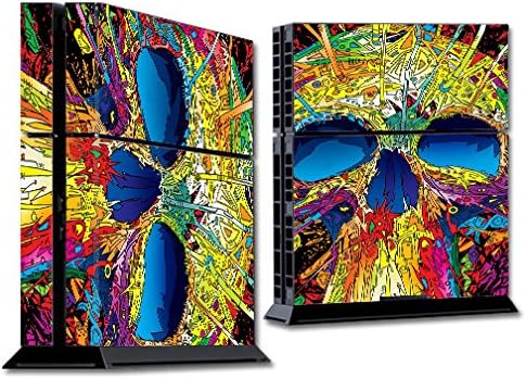 Skin Decal Vinyl Wrap for PS4 Sony Playstation 4 Console (skins only) - colorful skull 1
