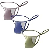 Mens T-Back Thongs Sexy Low Rise G String Briefs Bulge Pouch Underwear Y Back Sexy gray Lingerie tanga hombre bugle For Male