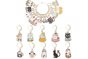 SUNNYCLUE Upgraded Gift Box and Hanging Loops Knitting Stitch Markers Crochet Stitch Markers Kit for Women Knitting Weaving S