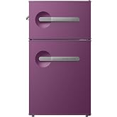 Frigidaire 2-Door Compact Small Top-Freezer Refrigerator, Retro, Purple | 3.1 cu ft Mini Fridge with Side Bottle Opener, Comp