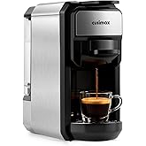 CUSIMAX Espresso Machine Compatible with Nespresso Original Pods | Single Serve Espresso Coffee Maker, Programmable Brew Size, 19Bar High Pressure, 20oz Removable Water Tank, Stainless Steel