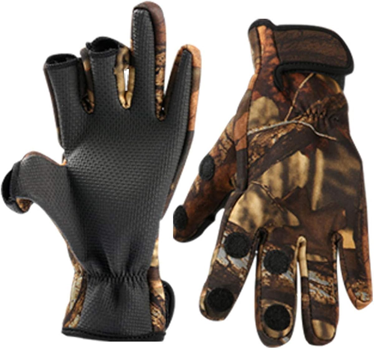 Anti-Rutsch Angelhandschuhe - Halbfinger Mit Klettverschluss Für Sicheren Halt
