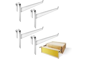 BEEINN 2 Sets Beehive Frame Holder -Stainless Steel Bee Hive Stand - Beehive Frame Perch-Supports 5 Bee Frames-Bee Supplies Hive Tool for Beekeeper