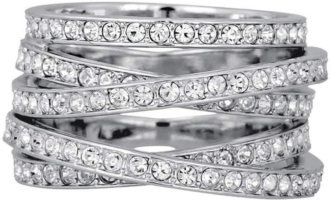 Swarovski Crystal Spiral Ring Amazon.co.uk Jewellery