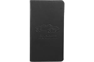 BQDIYOO Car Registration and Insurance Card Holder Auto Glove Box Organizer Document caddy Vehicle License Case PU Leather with 7 Compartments & Pen Groove & Magnetic Closure (Black)