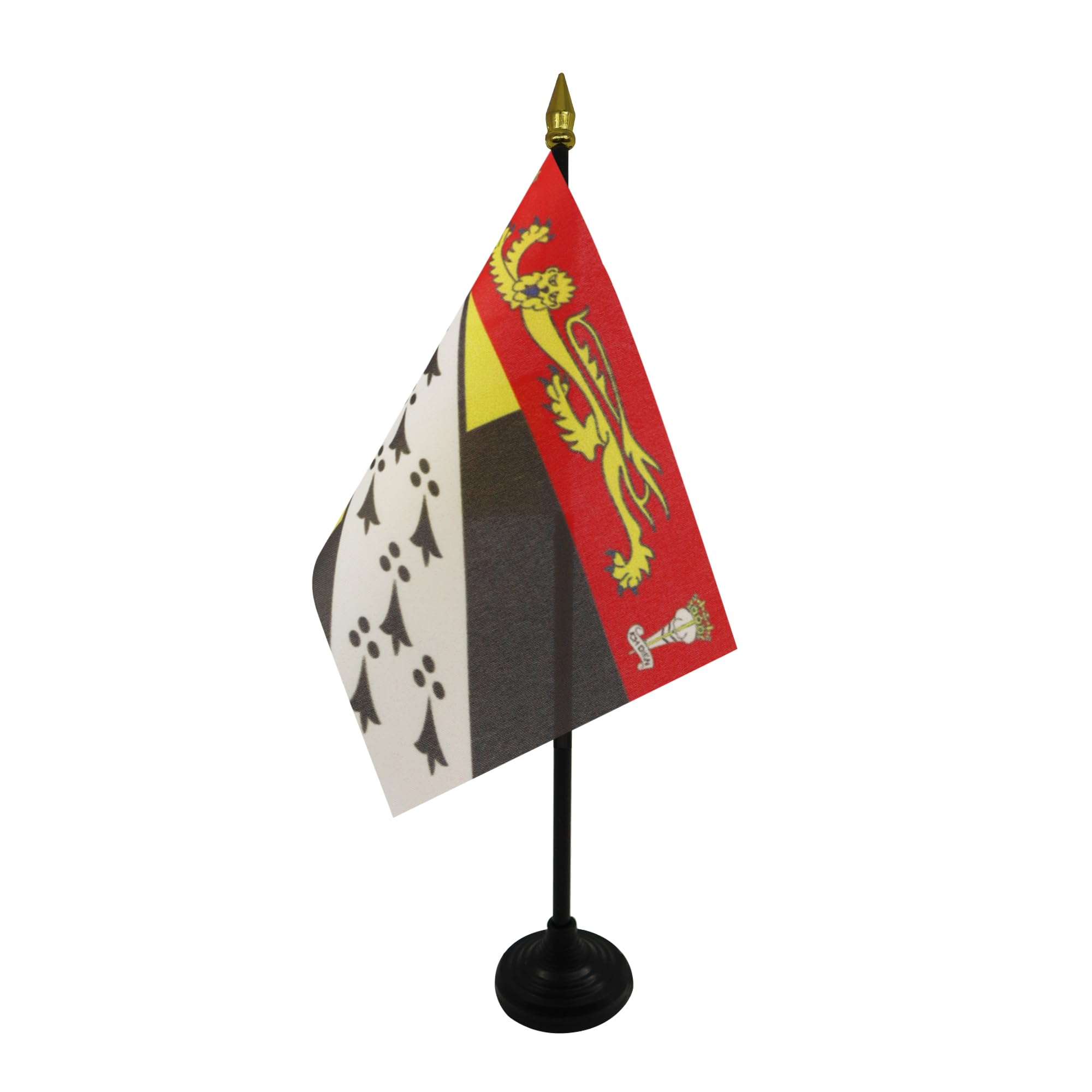 AZ FLAG - Norfolk county Table Flag 4'' x 6'' - Norfolk county Mini Desk Flag 100% Polyester 15 x 10 cm - Office Mini Banner with 10'' Pole - Golden Spear