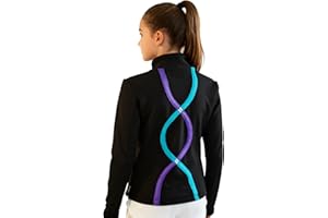 JoyCan Girls Skating Jacket Women's Training Figure Skating Top Fleece