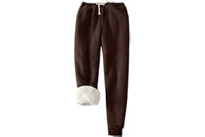 YAFINMO Women's Winter Warm Athletic Sweatpants Baggy Thick Warm Sherpa Lined Joggers Plus Size Thermal Cashmere Fleece Pants