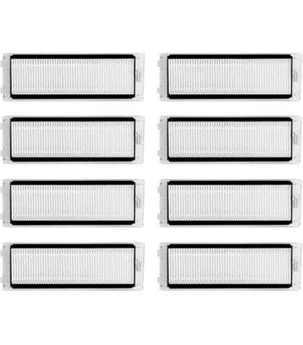 Qrevo Pro MaxV Plus Edge Curv Filters 8-Pack Q Revo S Replacement HEPA Filters - Compatible With Roborock Qrevo Robot Vacuum Models Roborock Mop Pads