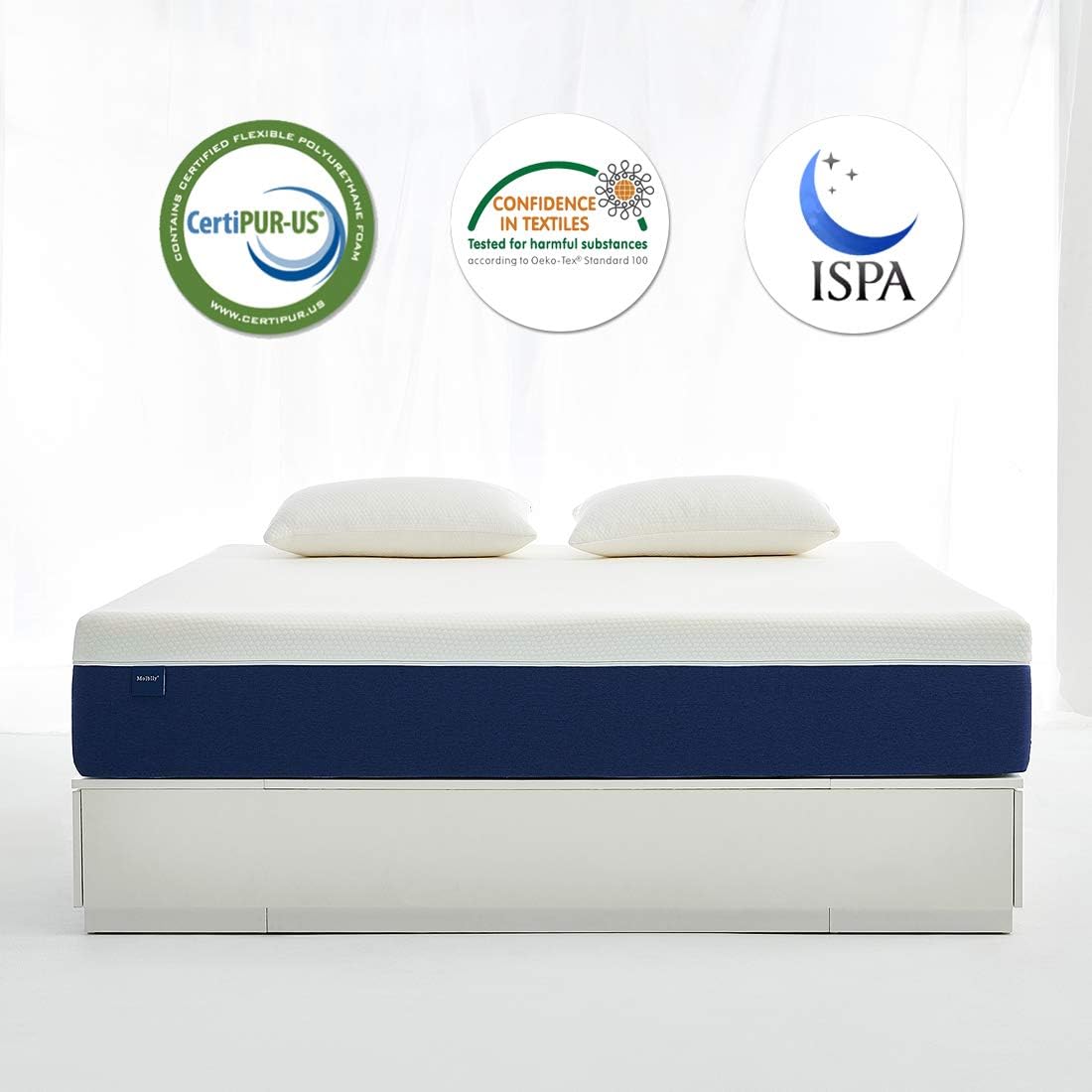Full Mattress, Molblly 10 inch Gel Memory Foam Mattress with CertiPUR-US Bed Mattress in a Box for Sleep Cooler & Pressure Relief, Full Size -