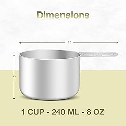 BERYLER 2PCS 1Cup (240ml, 8oz) Single Measuring