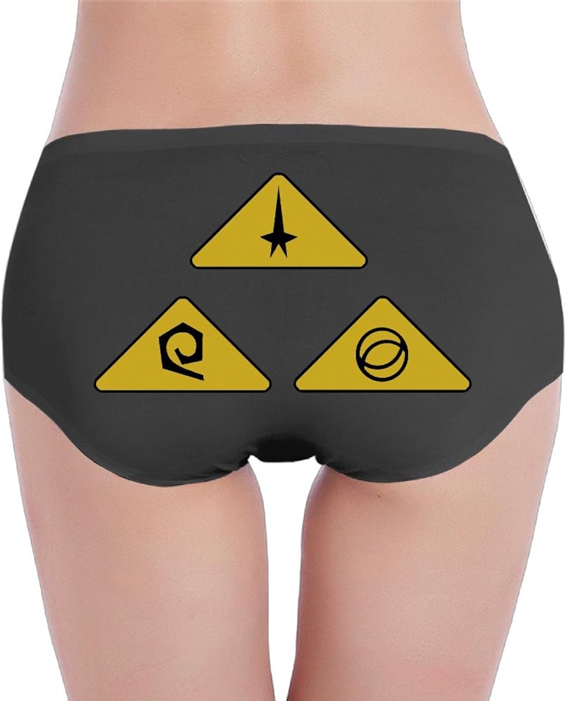 XJBD Women's Low-Waist Star Trek Hipsters Black