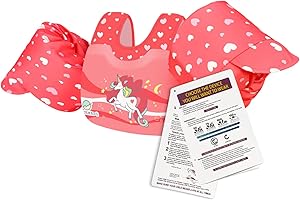 BLUEMARS USCG Toddler Life Jacket Swim Vest for Age 1/2/3/4/5/6 Years Old, Coast Guard Approved Toddler Floaties for Pool Swimming,Boating, Kids Arm Water Wings for Children 30-50 lbs