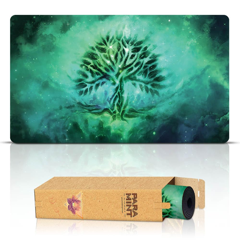 Paramint Forest Ethereal Mana (Stitched) - MTG Playmat - Compatible with Magic the Gathering Playmat - Play MTG, YuGiOh, TCG - Original Play Mat Art Designs & Accessories