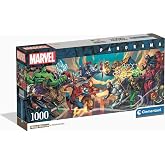 Clementoni Puzzle Panorama 1000 Pieces Marvel Heroes VS Villains, Puzzle for Adults 14-99 Years, Compact Box, 37056, Made in Italy