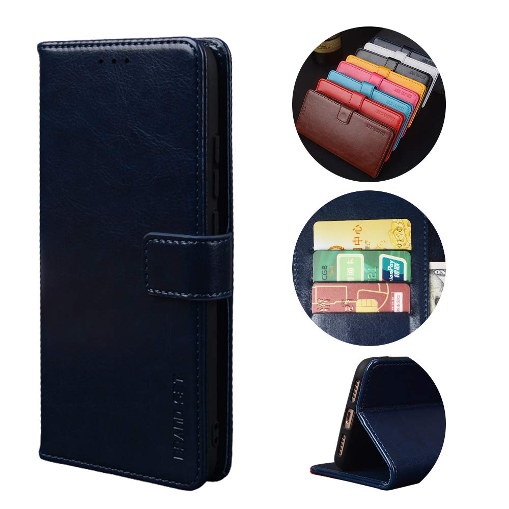 BaiFu Case for Infinix Zero 8 Case, Premium PU Leather Infinix Zero 8 Phone Case, Magnetic PU Leather Cover Wallet Case Compatible with Infinix Zero 8, Dark blue