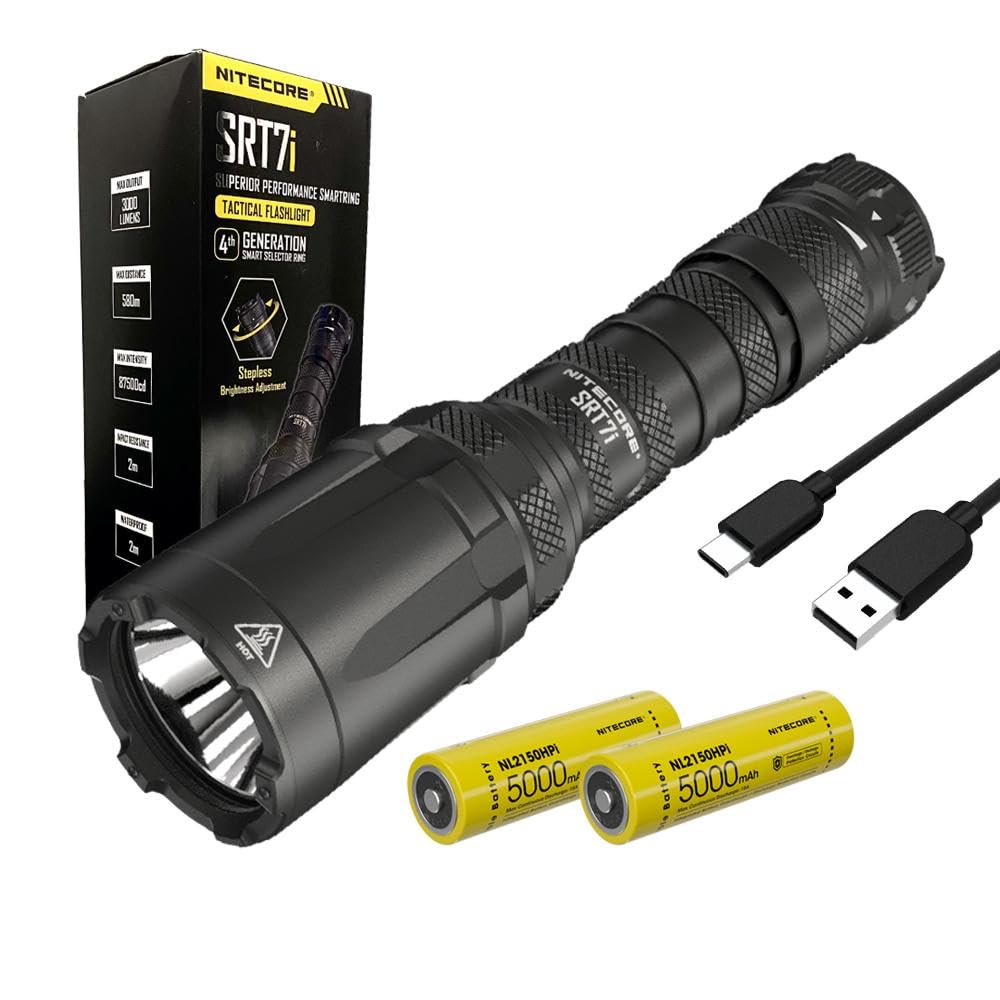 Photo 1 of NITECORE SRT7i Superior Performance SmartRing Flashlight- 3,000 lumens w/EXTRA Battery and Eco-Sensa USB-C Charging cable Included`