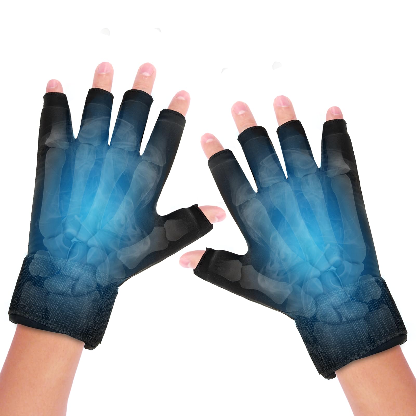 Photo 1 of JFHNMLW 2pcs Finger Arthritis Compression Hand Ice Pack Gloves for Pain Relief, Adjustable Wrist Ice Pack for Hot & Cold Therapies, Reusable Finger Ice Gloves Sleeve for Tendinitis, Carpal Tunnel