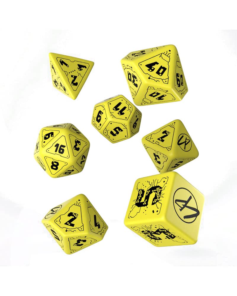 Q-Workshop QWOCPU58 Cyberpunk Red Dice Set: Danger Zone (7)