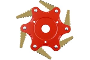 UOMIO Steel Trimmer Head, Universal 6-Steel Razors Trimmer Head, Weed Eater Attachments Universal, Weedeater Attachments, 65Mn Professional Manganese Steel Razor Weeds Eater Blade for Garden Red