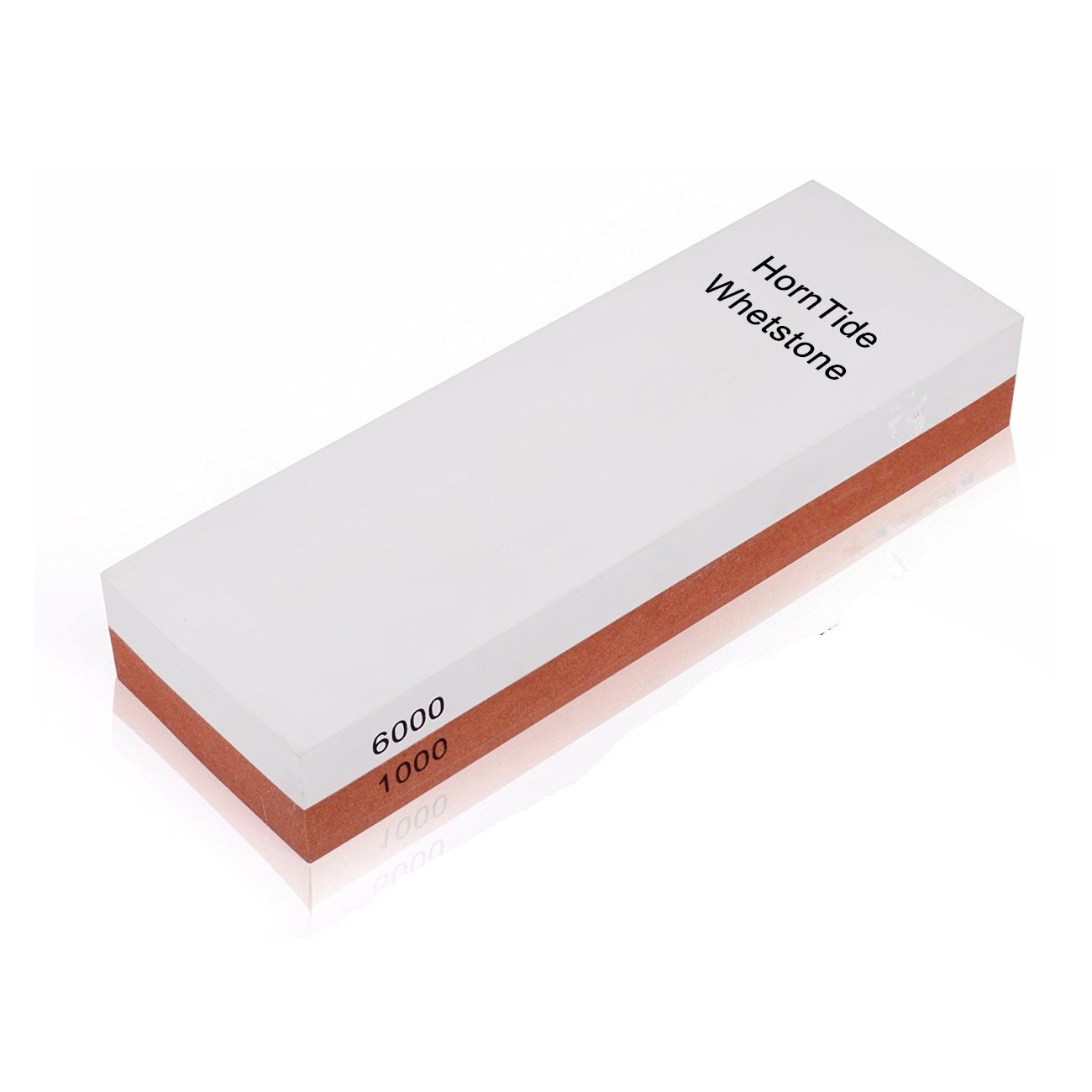 HornTide 1000/6000 Grit Combination Whetstone 7-Inch Corundum Waterstone Dual-Sided Knife Sharpening Stone Sharpener