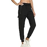 Women's Joggers with Pockets Lightweight - Water Resistant Cargo Athletic Pants for Hiking Running Camping Travel