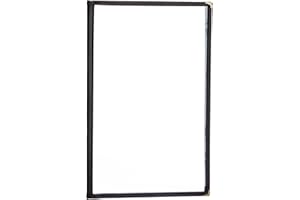 Winco Double Fold Menu Cover, 14-Inch x 8.5-Inch, Black