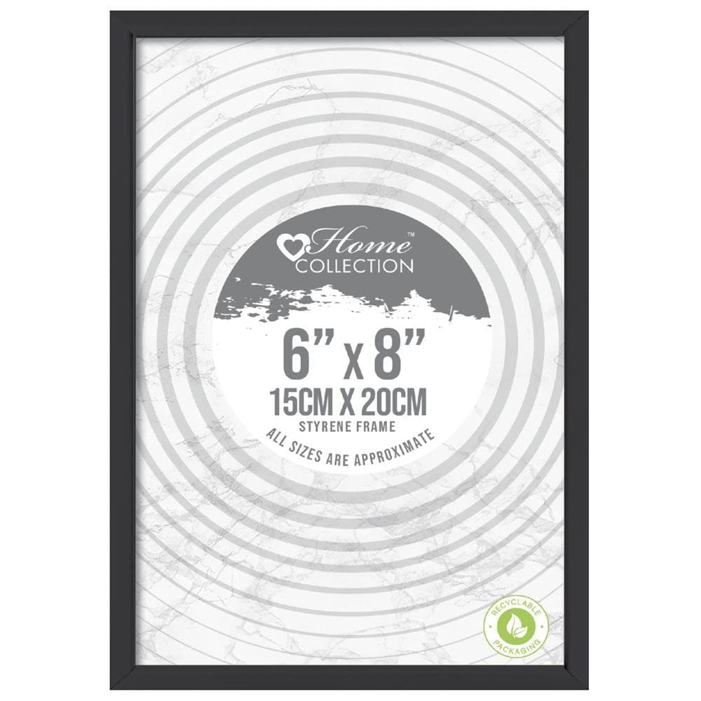 Black Nouveau Simple Design Styrene Photo Frame 6x8"