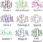 3" tall - monogram decal - More Prints - Fire and Ice cups - Yeti, Rtic, SIC, car decal