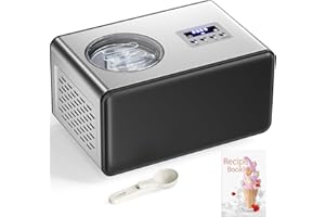 ACMEENJOY Ice Cream Maker with Compressor 2.1 Quart Automatic Ice Cream Maker Machine with Compressor 3 Modes Electric Ice Cream Maker No Pre Freezing Stainless Steel LCD Digital Display Timer Sorbet Maker