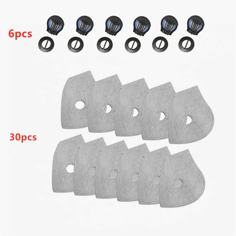 Set of Activated Carbon PM2.5 Filters, Active Carbon Filters for Mesh or Neoprene Mask (30)