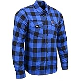 Milwaukee Leather MNG11645 Men's Flannel Plaid Shirt Blue White and Maroon Long Sleeve Cotton Button Down Shirt