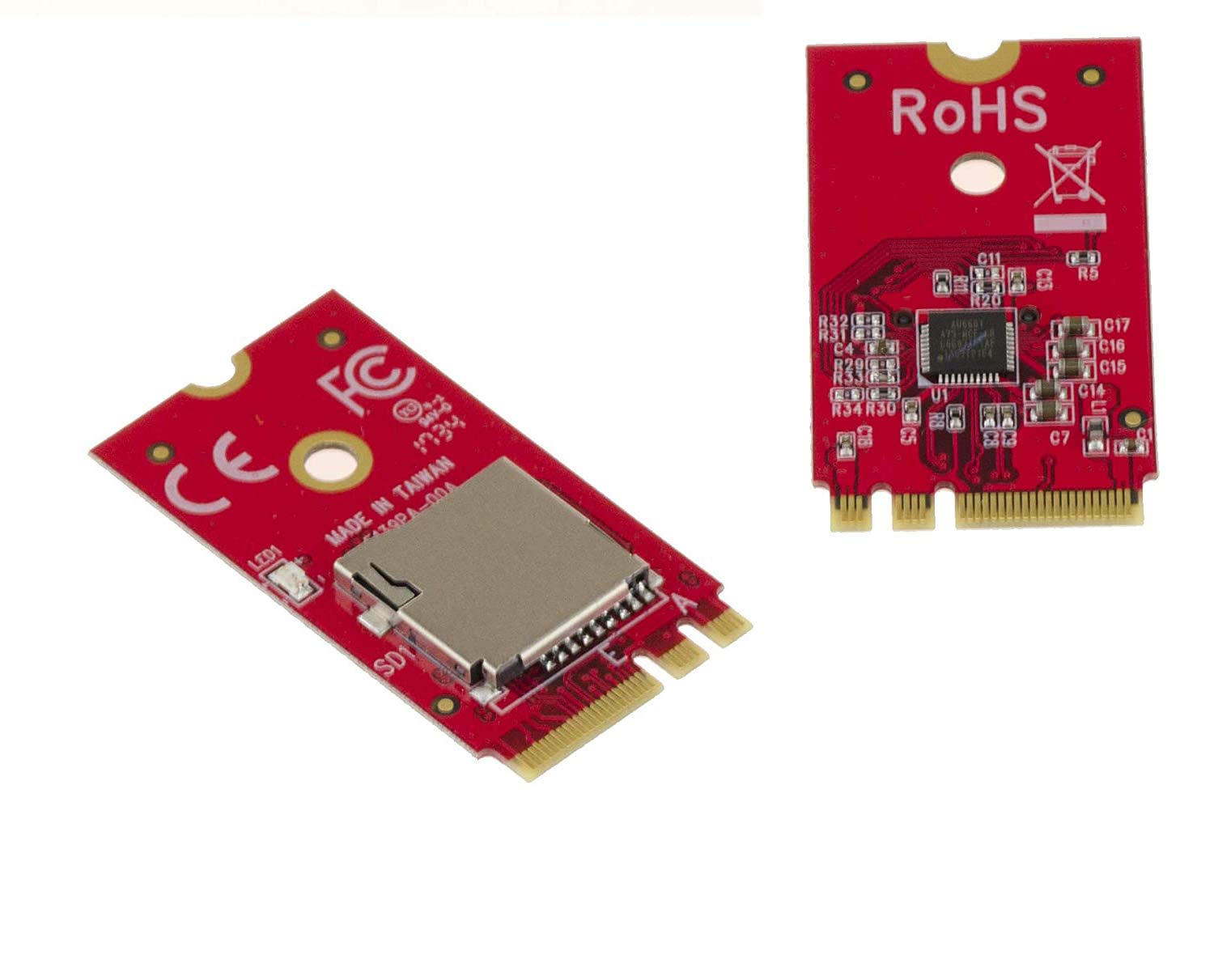 KALEA-INFORMATIQUE M2 controller card (M.2 NGFF A Key or E Key) for MicroSD card - 2TB capacity - Micro SD SDHC SDXC