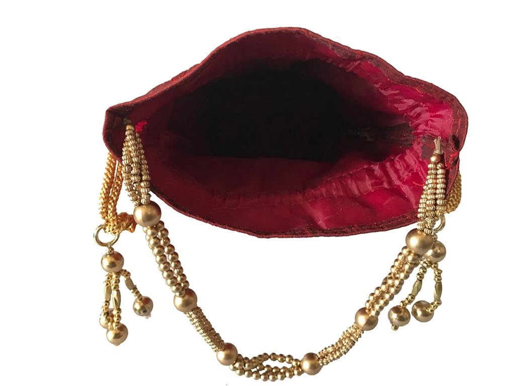 generic women's fancy designer potli maroon wi-60-po-mar