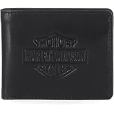 Harley-Davidson Men's Genuine Leather Rfid Blocking Wallet