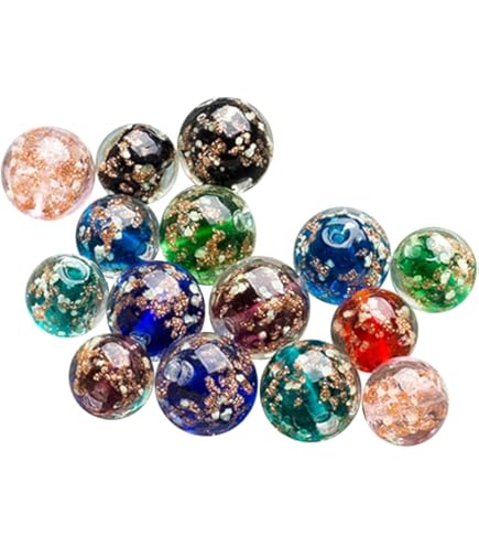 Lot De Perles Lumineuses En Verre Bleu Profond 12 Mm Pour
