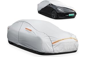 WMCHEYI Car Cover Waterproof All Weather,6 Layers Car Covers for Automobiles, Full Exterior Cover with Zipper, Outdoor Car Cover Sun UV Rain Snow Wind Protection, Fit for 210"(210*74*59 inch)Sedan